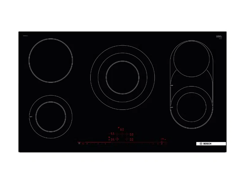 Bosch Series 8 90 cm Built-In Electric Ceramic Hob PKM975DK1D; Glass-Ceramic Surface, DirectSelect Touch Controls Electric Hobs 2 Bosch Series 8 90 cm Built-In Electric Ceramic Hob PKM975DK1D; Glass-Ceramic Surface, DirectSelect Touch Controls Electric Hobs 2