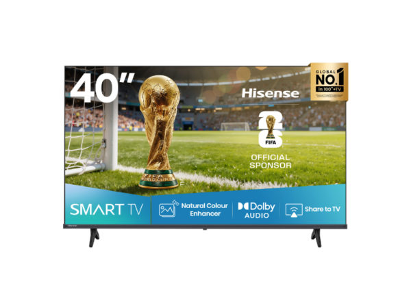 Hisense 40-inch FHD VIDAA Smart TV 40A4Q; Direct LED, Dolby Audio, Game Mode, Natural Colour Enhancer, Wi-Fi, HDMI, USB