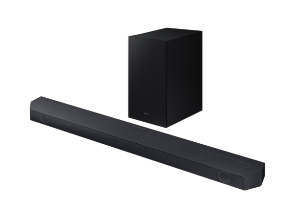 Samsung Q-Series 3.1.2ch Soundbar HW-Q600C; Wireless Subwoofer, 360 Watts, Dolby Atmos, DTS:X, Q-Symphony, Adaptive Sound, HDMI eARC Sound & DVD