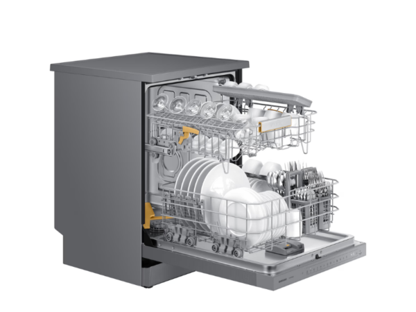 Samsung Series 11 60cm Freestanding Dishwasher DW60BG730FSLEU; 13 Place Settings, WaterJet Clean, Auto Door Open Dry, Wi-Fi, 40dB Quiet Wash Dish washers