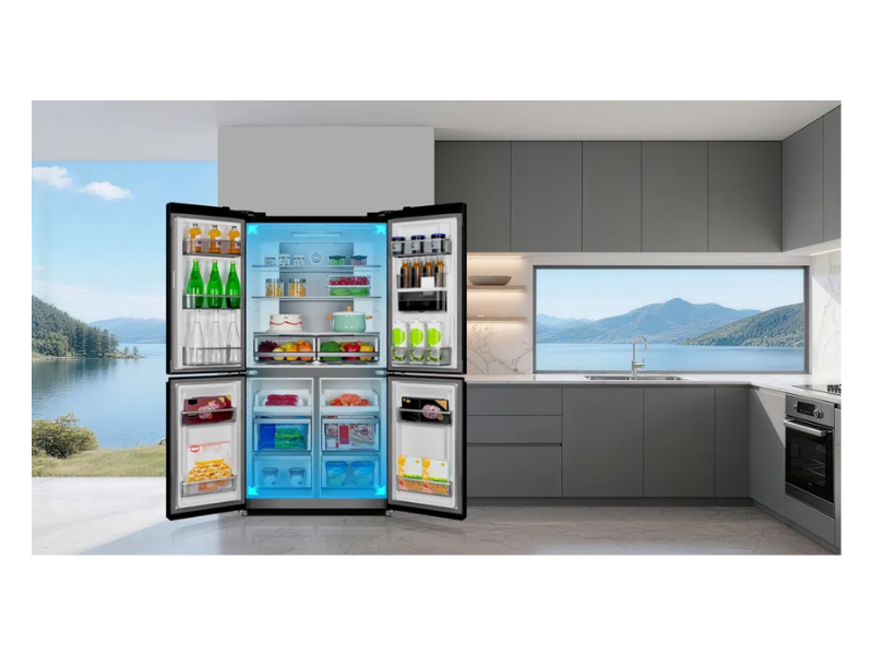 TCL Side-by-Side Refrigerator, Cross Door Design, 620L, No Frost, Inverter Compressor, Water Dispenser, Ice Maker, Multi Air Flow Cooling System – P620CD No frost Refrigerators 3 TCL Side-by-Side Refrigerator, Cross Door Design, 620L, No Frost, Inverter Compressor, Water Dispenser, Ice Maker, Multi Air Flow Cooling System – P620CD No frost Refrigerators 3