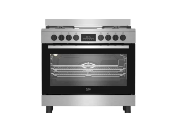 TITAN Freestanding Cooker, 90cm x 60cm, 5 Gas Burners, Electric Oven with Rotisserie & Turbo Fan, Auto Ignition, Stainless Steel Finish – TN-FC9500XBS Cookers and Ovens TITAN Freestanding Cooker, 90cm x 60cm, 5 Gas Burners, Electric Oven with Rotisserie & Turbo Fan, Auto Ignition, Stainless Steel Finish – TN-FC9500XBS Cookers and Ovens