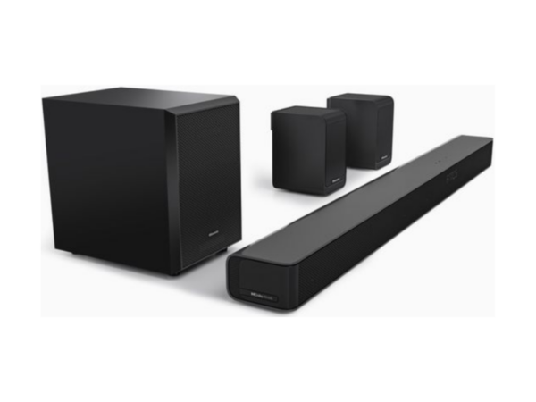 Hisense 5.1ch Soundbar HS-5100; 540W Power, Wireless Subwoofer, Rear Speakers, Dolby Digital Plus, DTS Virtual:X, Bluetooth 5.3, HDMI ARC Sound & DVD