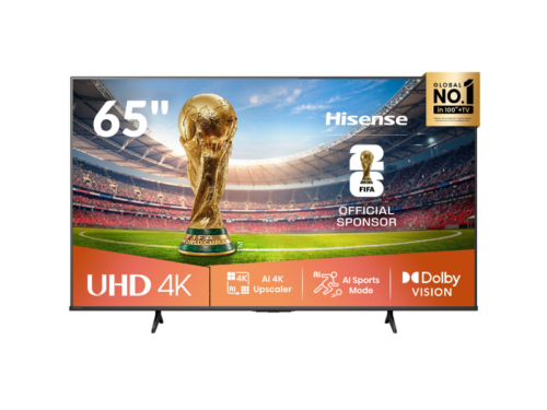 Hisense 65-inch UHD 4K VIDAA Smart TV 65A6Q; Dolby Vision, Dolby Audio, DTS Virtual:X, Game Mode Plus, Voice Control, Wi-Fi 65-inch TVs