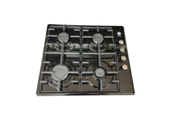 IQRA Built-In Gas Hob, 60cm, 4 Gas Burners-IQ-BH640BLK, Tempered Black Glass, Auto Ignition, Cast Iron Pan Supports, Wok Burner Built-in Hobs IQRA Built-In Gas Hob, 60cm, 4 Gas Burners-IQ-BH640BLK, Tempered Black Glass, Auto Ignition, Cast Iron Pan Supports, Wok Burner Built-in Hobs