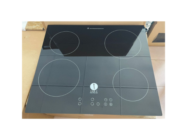 IQRA Built-In Hob, 60cm, 4 Ceramic Infrared Hotplates IQ-KH5003CRG, Tempered Glass Top, Electric Infrared Heating System, Knob Control Ceramic Hob Built-in Hobs