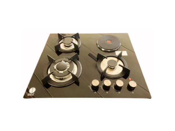 IQRA Built-In Gas Hob, 60cm, 3 Gas Burners + 1 Hotplate, Stainless Steel Inox Body, Auto Ignition – IQ-BH631-SS Built-in Hobs