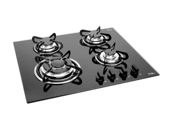 IQRA Built-In Gas Hob, 60cm, 4 Gas Burners, Stainless Steel Top, Pulse Ignition, Jet Burner, Cast Iron Pan Supports – IQ-KH4002SS Built-in Hobs