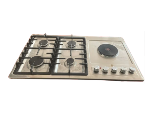 IQRA Built-In Hob, 90cm, 4 Gas Burners + 1 Electric Plate, Stainless Steel Top, Pulse Ignition, Cast Iron Pan Supports, Jet Burner – IQ-KH5006E-SS Built-in Hobs 2 IQRA Built-In Hob, 90cm, 4 Gas Burners + 1 Electric Plate, Stainless Steel Top, Pulse Ignition, Cast Iron Pan Supports, Jet Burner – IQ-KH5006E-SS Built-in Hobs 2