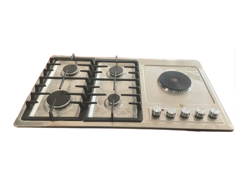 IQRA Built-In Hob, 90cm, 4 Gas Burners + 1 Electric Plate, Stainless Steel Top, Pulse Ignition, Cast Iron Pan Supports, Jet Burner – IQ-KH5006E-SS Built-in Hobs 2 IQRA Built-In Hob, 90cm, 4 Gas Burners + 1 Electric Plate, Stainless Steel Top, Pulse Ignition, Cast Iron Pan Supports, Jet Burner – IQ-KH5006E-SS Built-in Hobs 2
