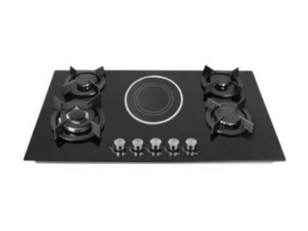 IQRA Built-In Hob, 90cm, 5 Gas Burners, Tempered Glass Top, Auto Ignition, Cast Iron Pan Supports, Flame Failure Device – IQ-KH5008EG Gas Hobs