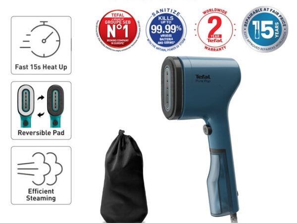 Tefal Pure POP Handheld Garment Steamer, 1300W – DT2020G0 Garment Steamers Tefal Pure POP Handheld Garment Steamer, 1300W – DT2020G0 Garment Steamers