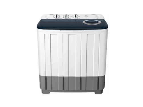 TCL 9.5kg Twin Tub Semi-Automatic Washing Machine F210TT; Wash & Spin, High-Speed Spin Dryer, Rust-Proof Plastic Body, Lint Filter, Twin Water Inlet Laundry & More