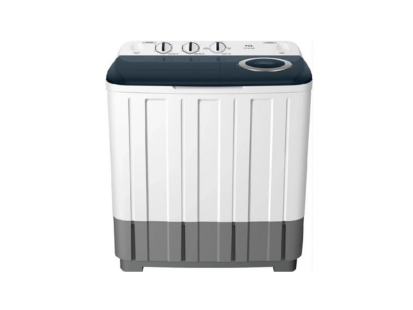 TCL 9.5kg Twin Tub Semi-Automatic Washing Machine F210TT; Wash & Spin, High-Speed Spin Dryer, Rust-Proof Plastic Body, Lint Filter, Twin Water Inlet Laundry & More