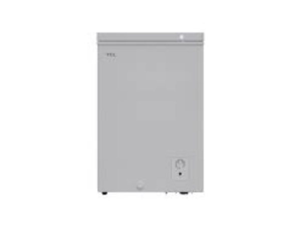 TCL 130L Chest Freezer F130CF; Top-Opening Lid, Mechanical Control, Storage Basket, Power Indicator, Front Drain, Silver Finish