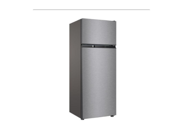 TCL 153L Top Mount Refrigerator F153TM; Double Door, Inverter Technology, 4-Star Energy Efficiency, LED Light, Low Noise, Silver Finish Double Door Fridges