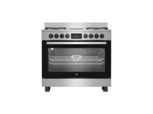 TITAN Freestanding Cooker 90cm x 60cm TN-FC9500XBS; 5 Gas Burners, Electric Oven with Rotisserie & Turbo Fan, Auto Ignition, Stainless Steel Finish Cookers and Ovens