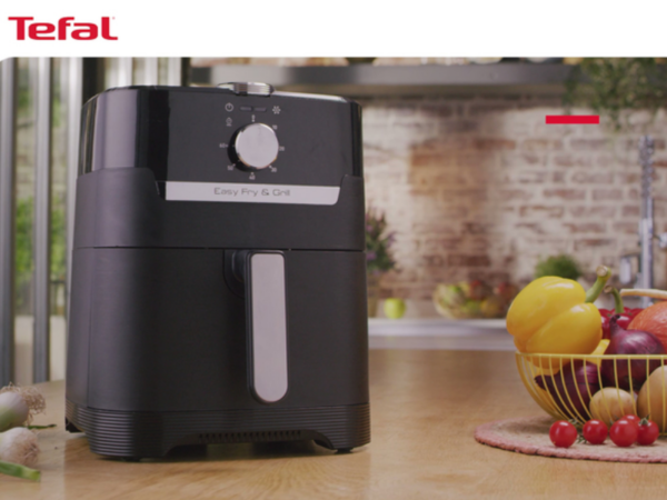 Tefal 4.2L Easy Fry & Grill 2-in-1 Air Fryer EY501827; 1550W, Cast Aluminium Grill, 80-200°C, 60-Minute Timer