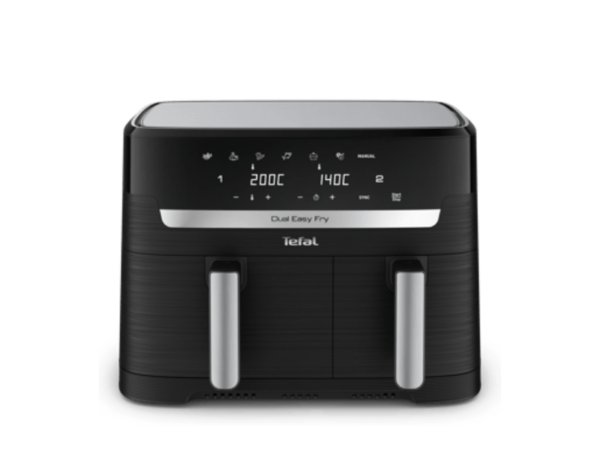 Tefal 8.3L Dual Easy Fry Air Fryer EY901840; Dual Basket, Sync Cooking, 2700W, 40-200°C, Dishwasher-Safe Parts