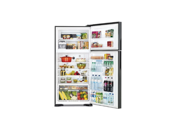 Hitachi 489L Top Mount Refrigerator, Inverter, Dual Fan Cooling, Glass Grey – HRTN7489DFGGRET Hitachi Refrigerators