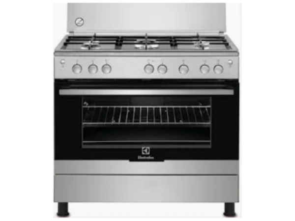Electrolux 90x60cm Full Gas Cooker EKG9200A9X; 5 Gas Burners, Fan-Assisted Gas Oven, Gas Grill, Rotisserie, Flame Failure Safety Cookers