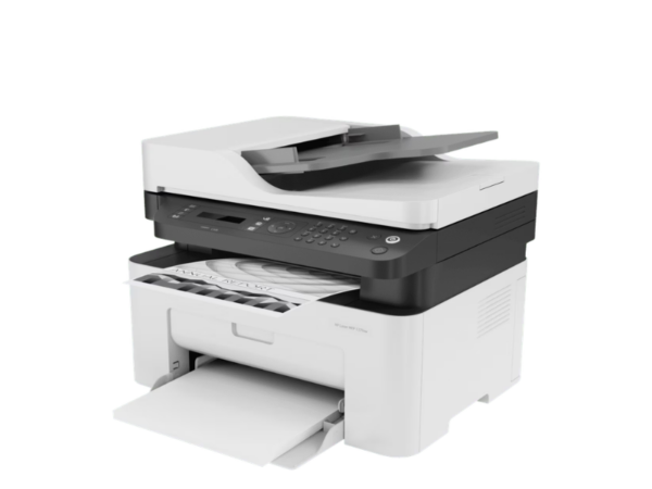 HP Laser MFP 137fnw A4 Wi-Fi Mono Laser Printer; Print, Scan, Copy, Fax, 20ppm Black, 1,000 Toner Yield, ADF Printers HP Laser MFP 137fnw A4 Wi-Fi Mono Laser Printer; Print, Scan, Copy, Fax, 20ppm Black, 1,000 Toner Yield, ADF Printers