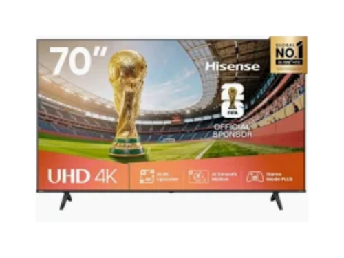 Hisense 70-inch Smart TV 70A6Q; 4K UHD LED, HDR10, Dolby Vision, Dolby Atmos, VIDAA Smart OS, Game Mode, Wide Color Gamut Hisense TVs Hisense 70-inch Smart TV 70A6Q; 4K UHD LED, HDR10, Dolby Vision, Dolby Atmos, VIDAA Smart OS, Game Mode, Wide Color Gamut Hisense TVs