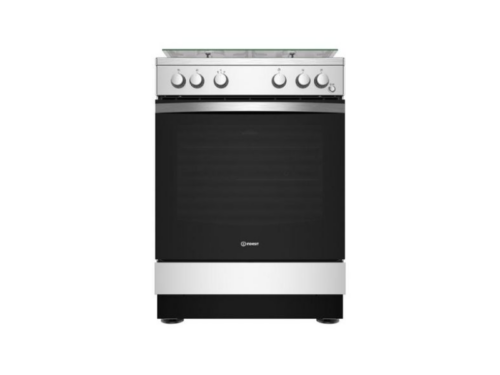 Indesit 60x60cm Full Gas Cooker IS67G1PCX; 4 Gas Burners, Gas Oven & Grill, Rotisserie, Flame Failure Safety, Auto Ignition Key Features Cookers