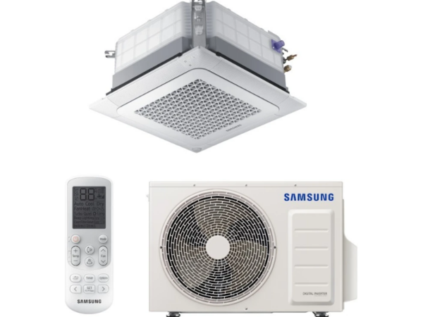 Samsung 12,000 BTU 4-Way Cassette Air Conditioner AC035RNN/RXA-PC4SUFMAN-AR-EH03M; WindFree™, Inverter Technology, R32 Refrigerant, Compact 600×600 Panel, Cooling & Heating Air Conditioners Samsung 12,000 BTU 4-Way Cassette Air Conditioner AC035RNN/RXA-PC4SUFMAN-AR-EH03M; WindFree™, Inverter Technology, R32 Refrigerant, Compact 600×600 Panel, Cooling & Heating Air Conditioners