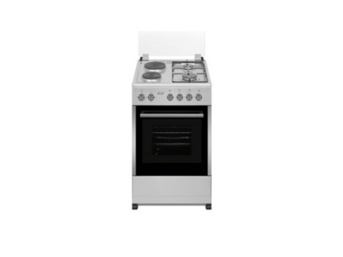 Venus 50x55cm Cooker VC5522; 2 Gas Burners, 2 Electric Hot Plates, Electric Oven & Grill, Auto Ignition, Stainless Steel Combo Cookers