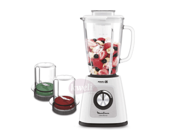Moulinex Smoothie Blender with 2-liter Glass Jar and 2 mills – 700 Watts, LM438127