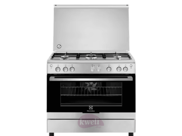 Electrolux 90cm Gas Cooker with Electric Oven EKK925A0OX – 5 Gas Burners, Grill, Rotiserrie, Automatic gas cut-off