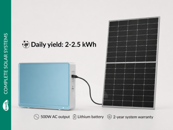 Kweli Energy 550Wp-1.63kWh-500W Complete Off-Grid Solar Power System