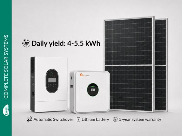 Kweli Energy 1.2kWp-2.56kWh-2kVA Complete Hybrid Solar Power System